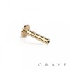 14 KARAT GOLD THREADLESS PUSHIN LABRET FLAT BACK STUD BAR (ONLY)